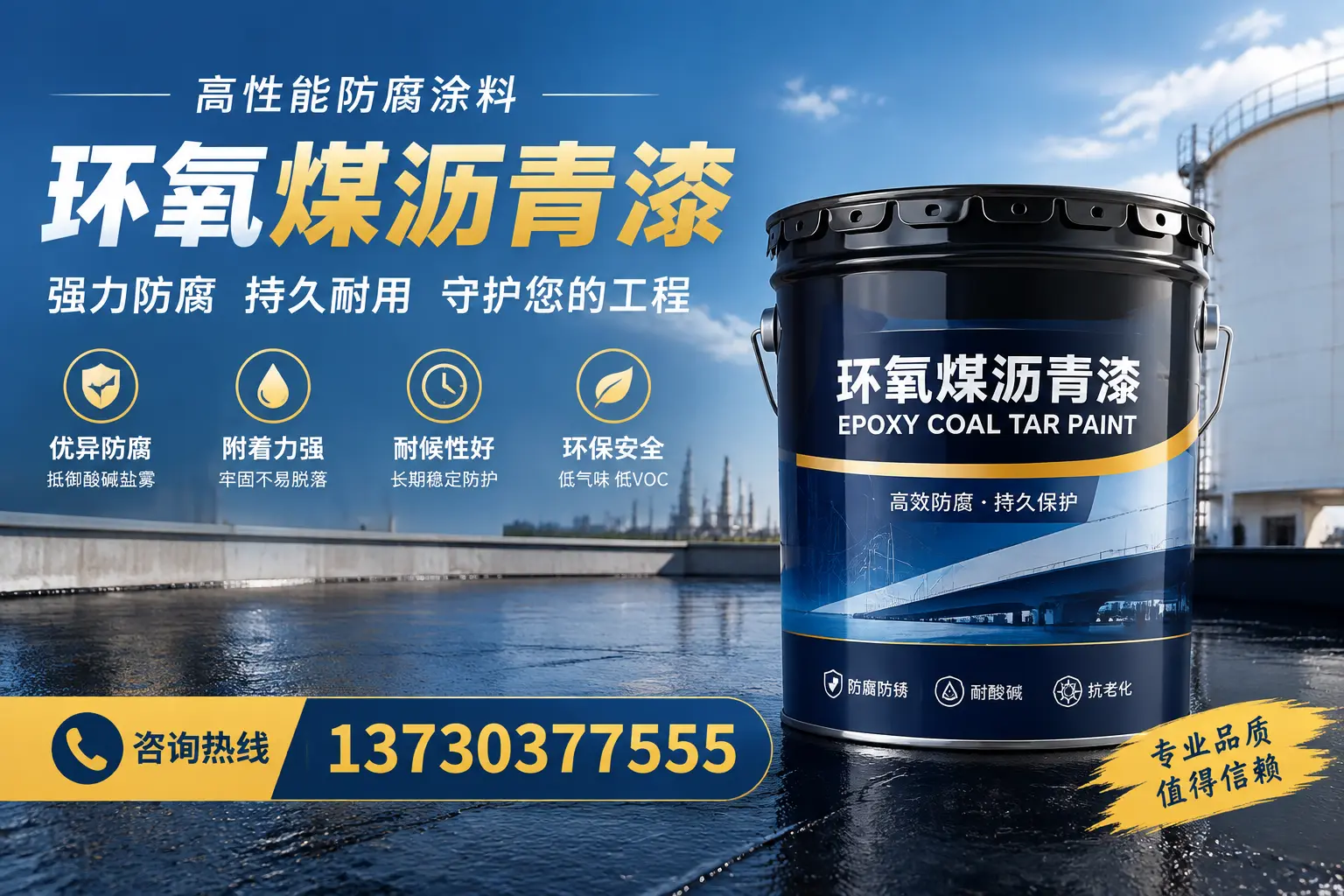 环氧煤沥青漆的耐久性分析，适合温州的使用场景